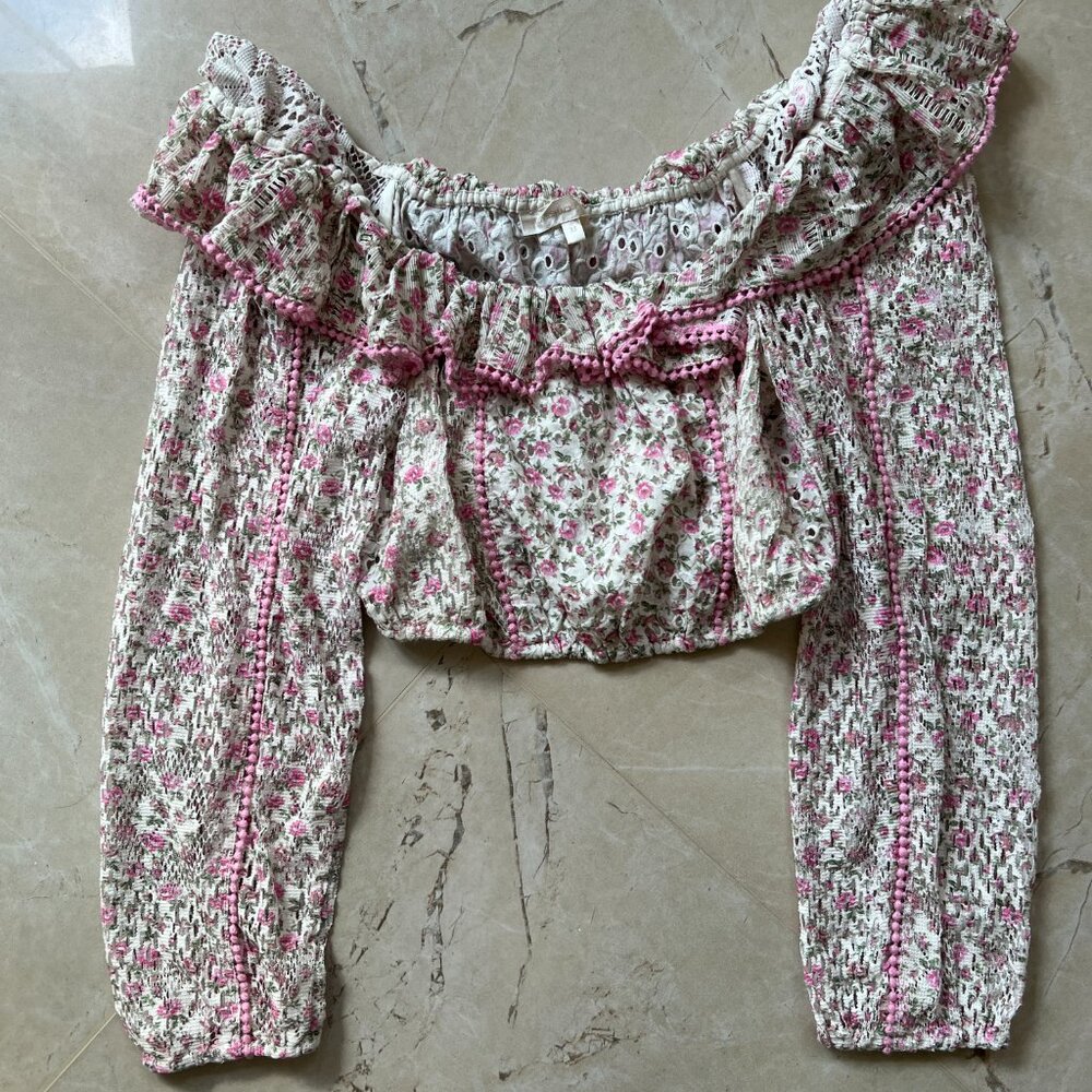 Love Shack Fancy - Dorabella rop top in Petunia Pink - Picture 2 of 4